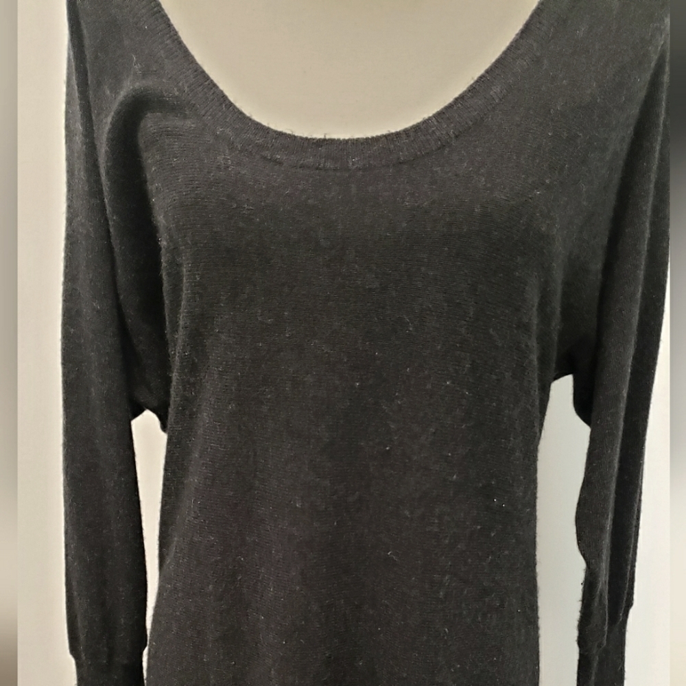 Talula Cashmere Angora Black Sweater Dress Womens - Picture 2 of 7